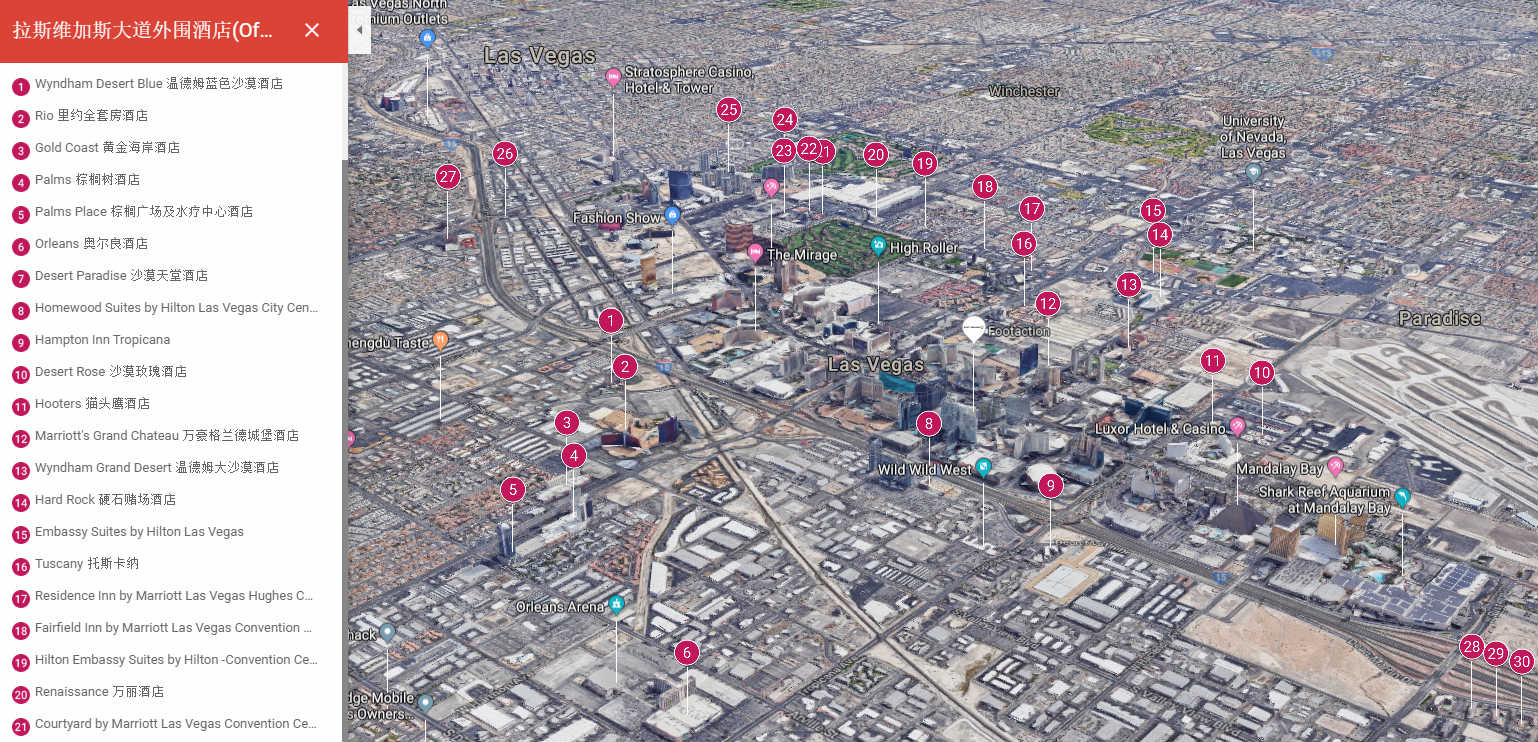 位于 Off Strip 拉斯维加斯大道外围的主要酒店完整列表-拉斯维加斯攻略